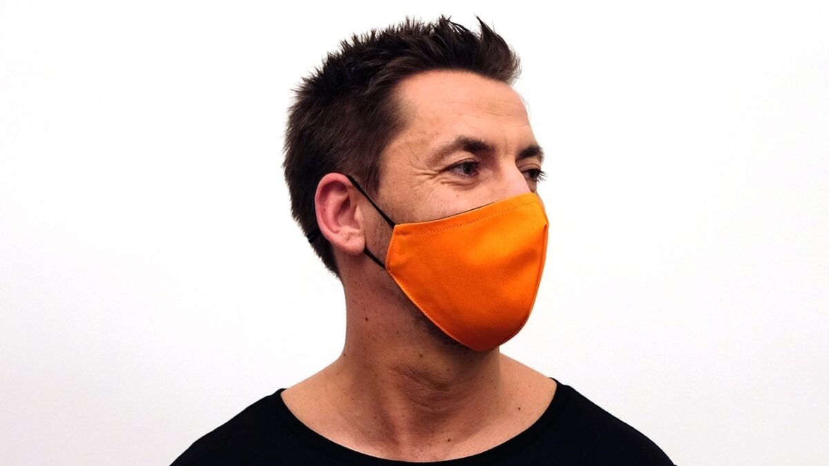 faceoff mask adult man cone color orange insert black 2