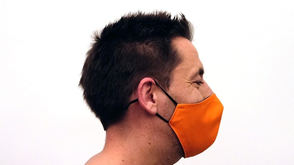 faceoff mask adult man cone color orange insert black 3