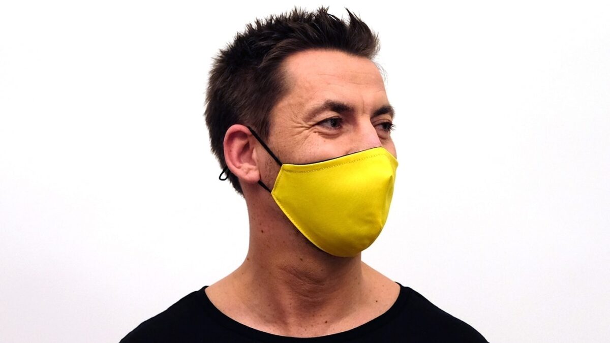 faceoff mask adult man cone color yellow insert black 2