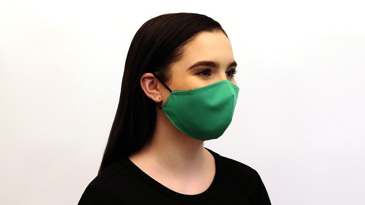 faceoff mask adult woman cone color green insert black 2