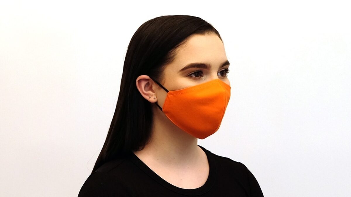 faceoff mask adult woman cone color orange insert black 2