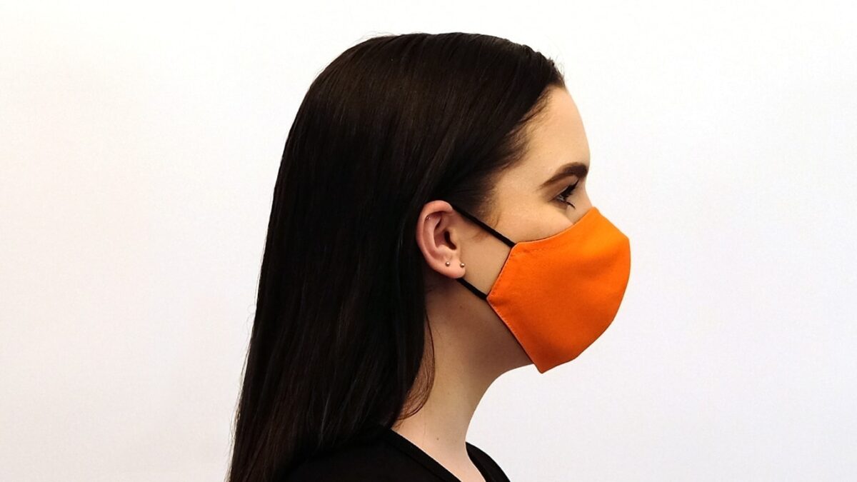 faceoff mask adult woman cone color orange insert black 3