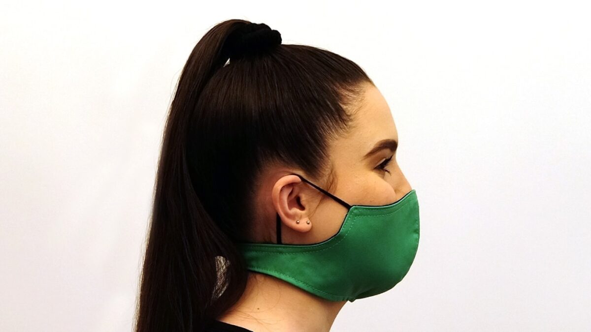 faceoff mask adult woman velcro color green insert black 3