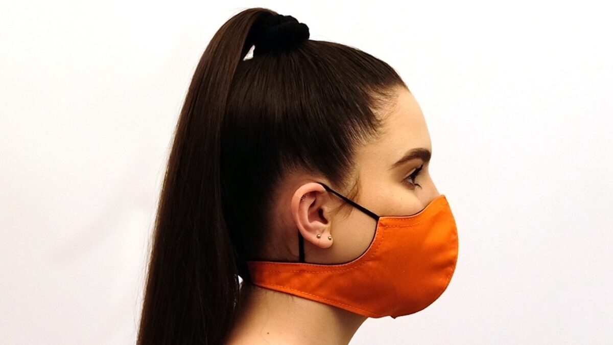 faceoff mask adult woman velcro color orange insert black 3