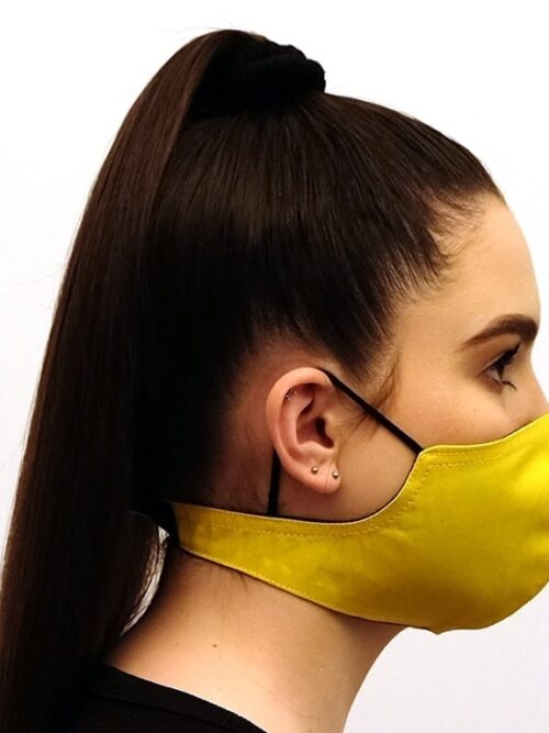 faceoff mask adult woman velcro color yellow insert black 3